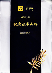 2019.12 贝壳平台颁发 2020年优秀效率品牌